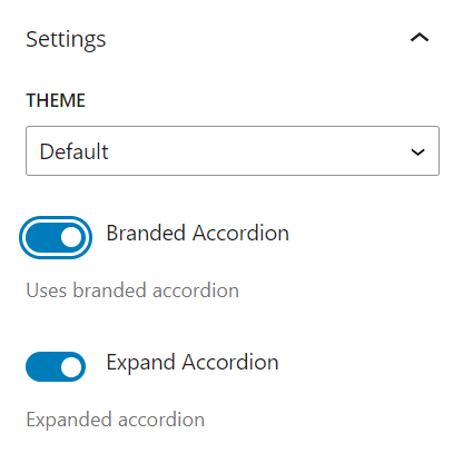 image of the sidebar menu settings options