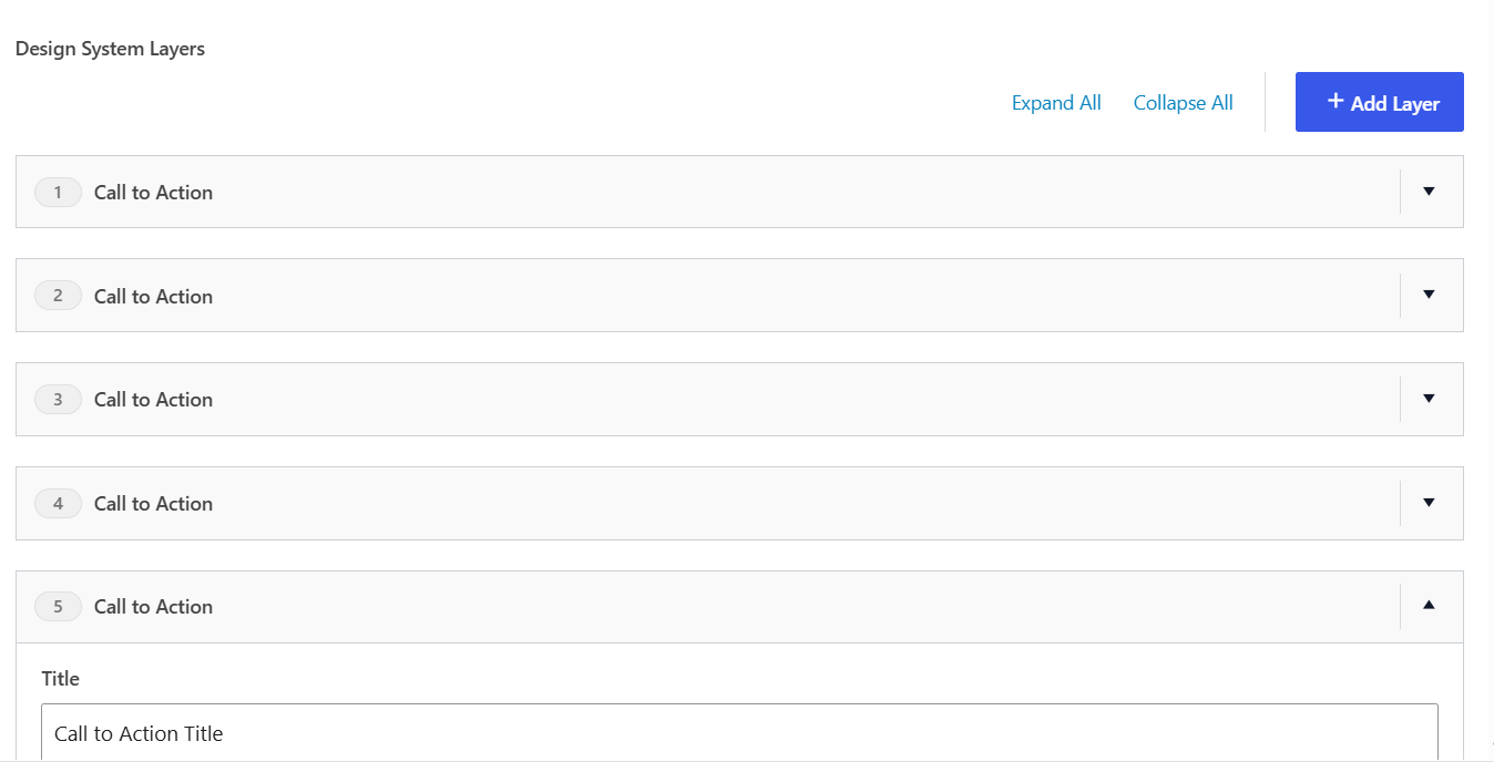 Screenshots of layers in WordPress editor
