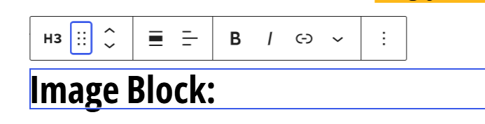 Screenshot of move block icon in WordPress editor